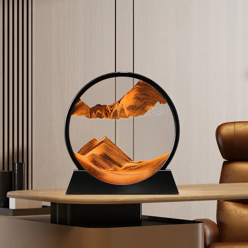 3D Moving Sandscape Glass Art Picture Home Decor