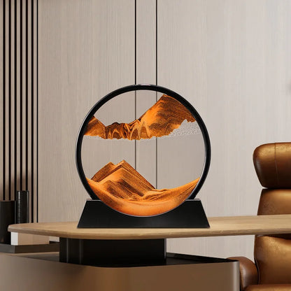 3D Moving Sandscape Glass Art Picture Home Decor