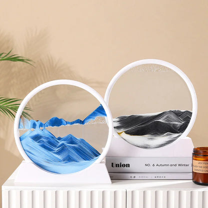 3D Moving Sandscape Glass Art Picture Home Decor