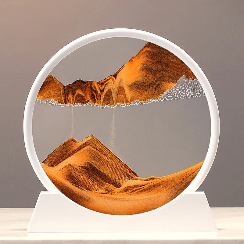 3D Moving Sandscape Glass Art Picture Home Decor