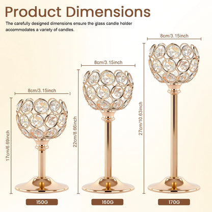 Glass Tealight Candle Holder – Elegant Metal Stand