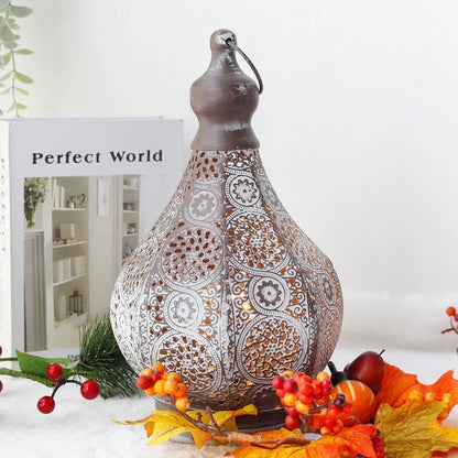 Moroccan Metal Table Lantern Lamp Retro Battery LED